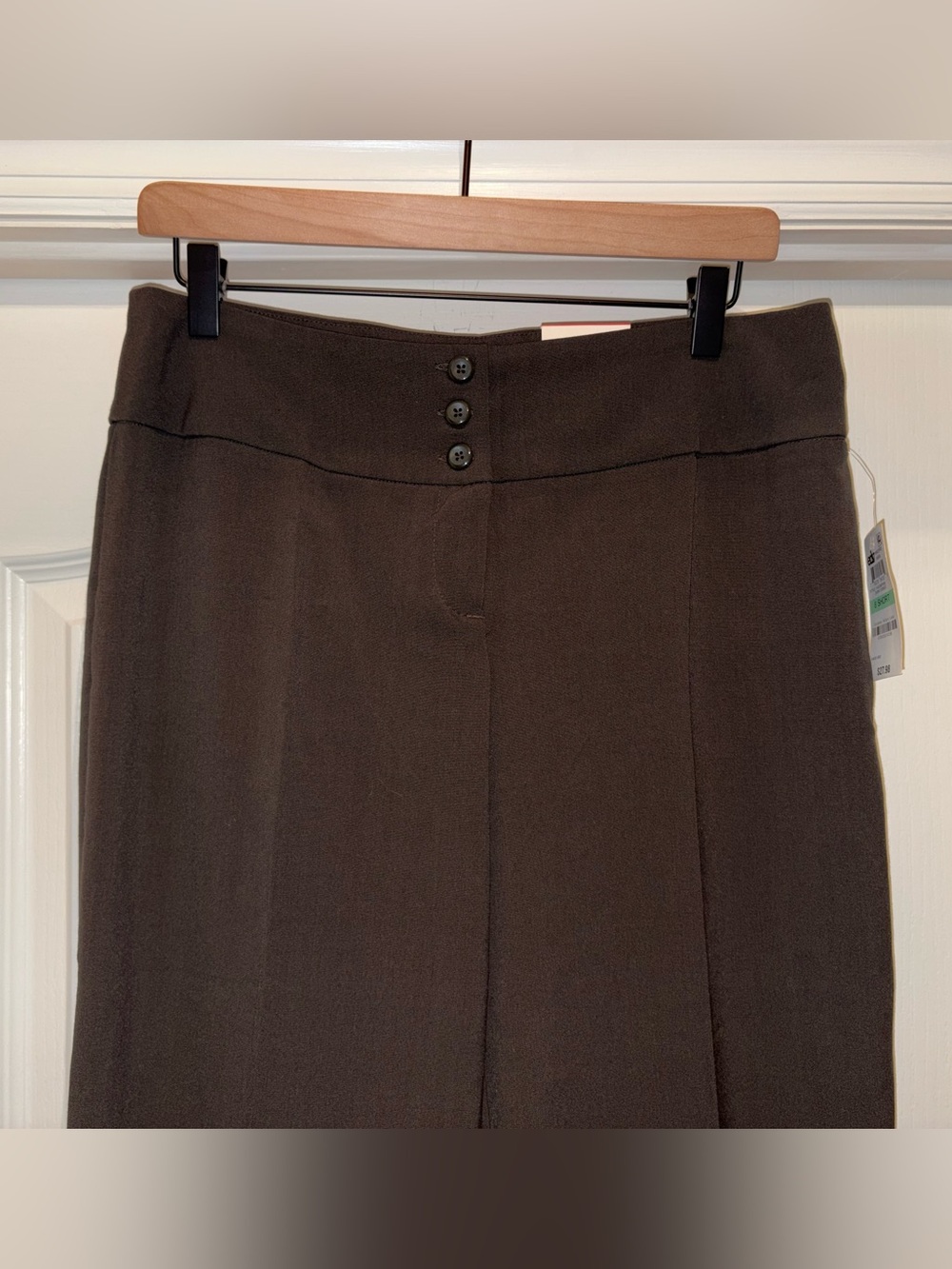 Women’s Style & Co Wide Leg Mid-Rise dress pants in dark forest size 8S NWT - Picture 2 of 7